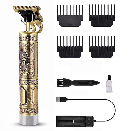 Electric Buddha Pattern Hair Clippers Barbers Zero Gapped Trimmers Hair