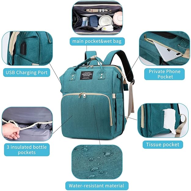 3 in 1 Baby Unisex Diaper Bag