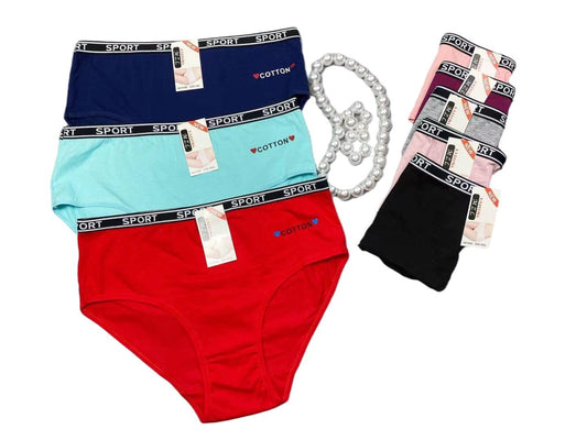 3 Pcs 100% Pure cotton washable sticker brief panty