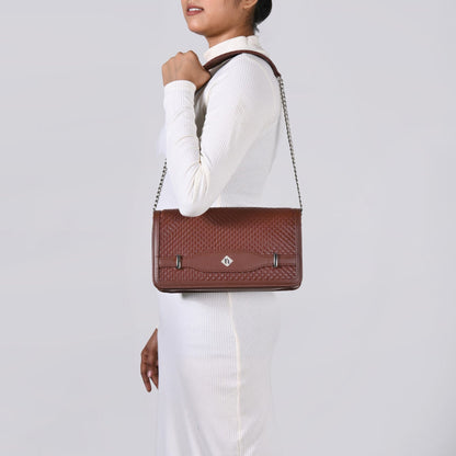 Soi Tresse Brown Sling Bag