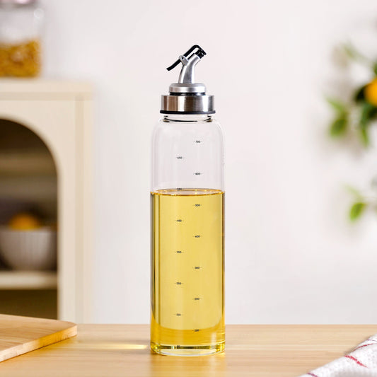 Glass Oil Dispenser Bottle With Measurement Marking 750ml