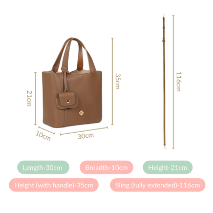 Nara Brown Tote sling bag
