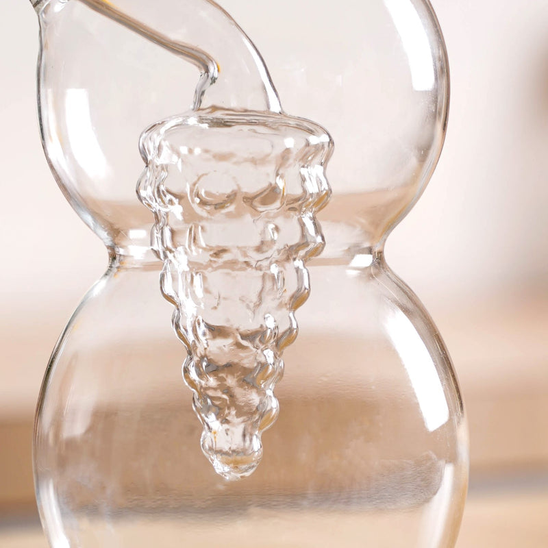 Grape Sculpture Glass Cruet For Olive Oil With Italian Seasoning