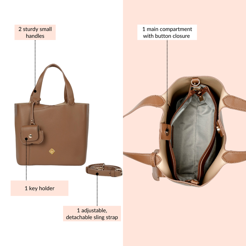 Nara Brown Tote sling bag