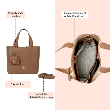 Nara Brown Tote sling bag