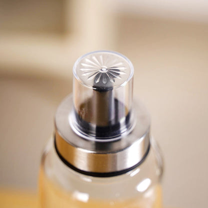 Smart Pour Glass Oil And Vinegar Bottle With Stainless Steel Lid 750ml