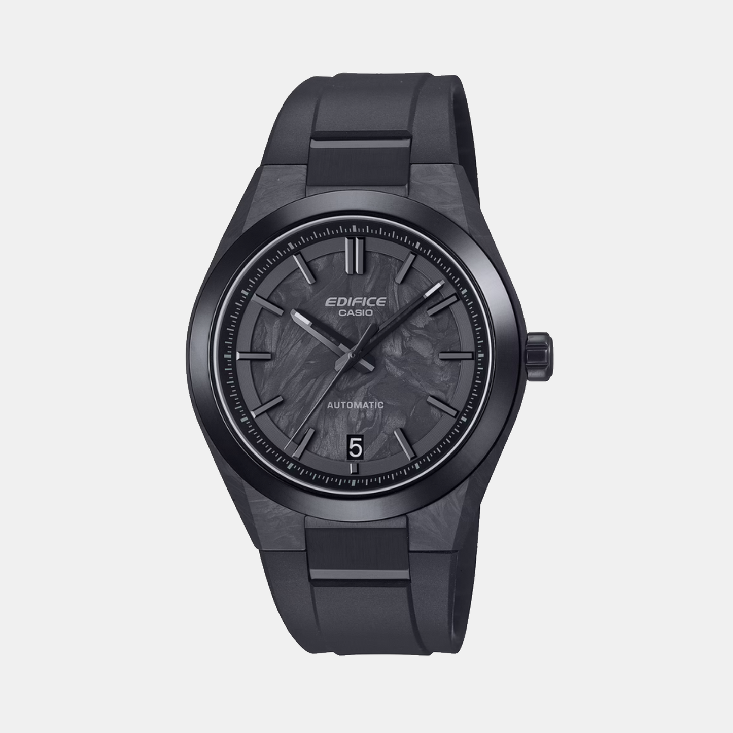 Black Dial Analog Stainless Steel Watch