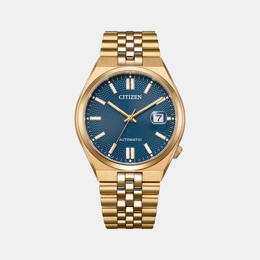 Automatic Blue Dial Analog Stainless Steel Watch