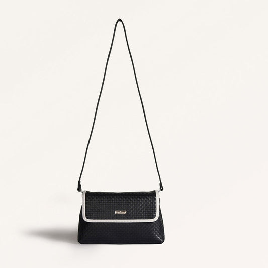 Soi Lattice Black Clutch Sling bag