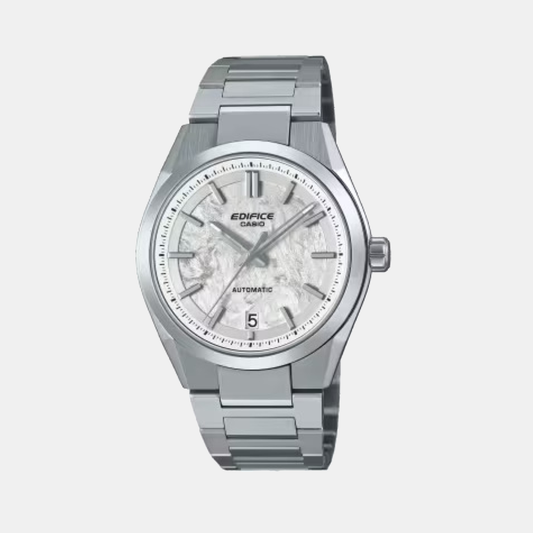 White Dial Analog Stainless Steel Watch