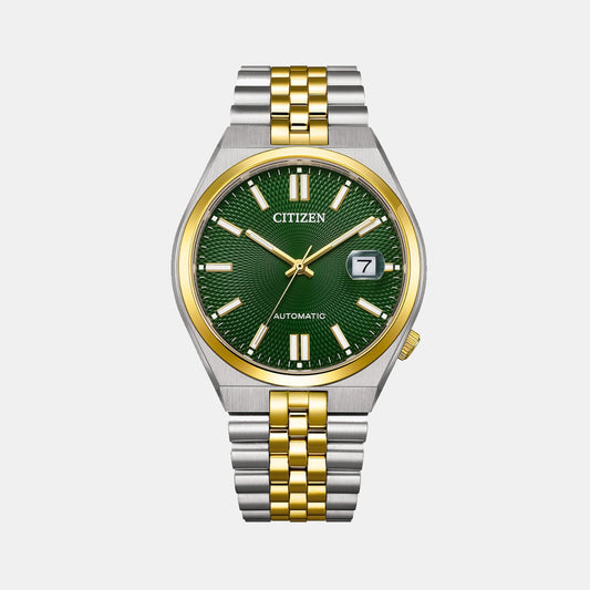Automatic Green Dial Analog Stainless Steel Watch