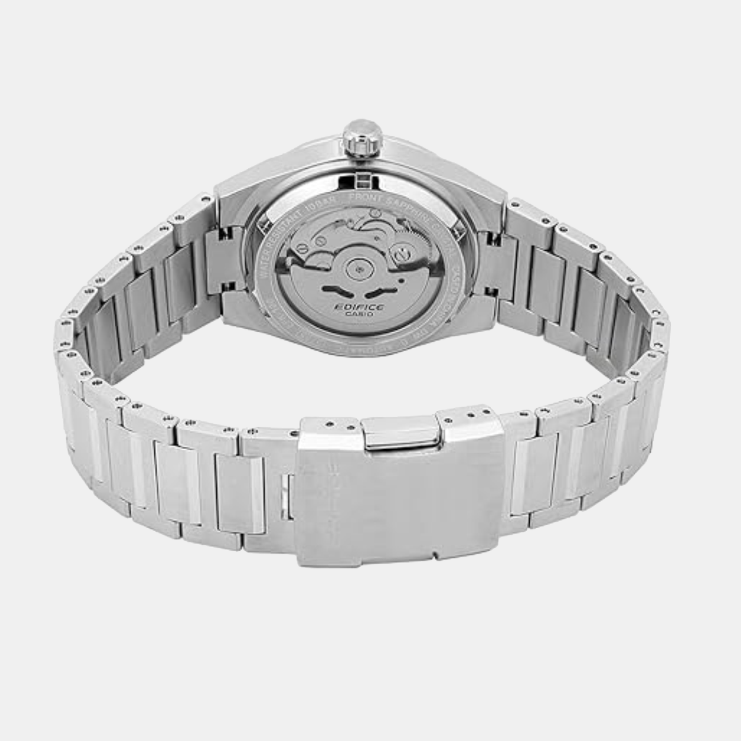 Blue Dial Analog Stainless Steel Watch