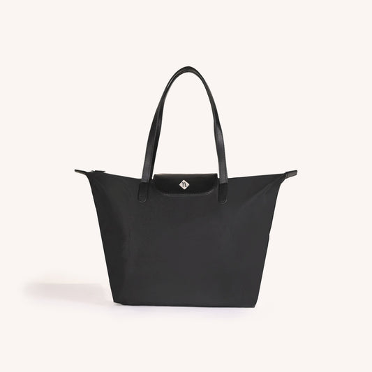 Origami Sleek Black Tote Bag