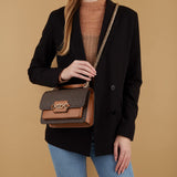 Michael Kors Heather Small MK Logo Chain Crossbody Bag