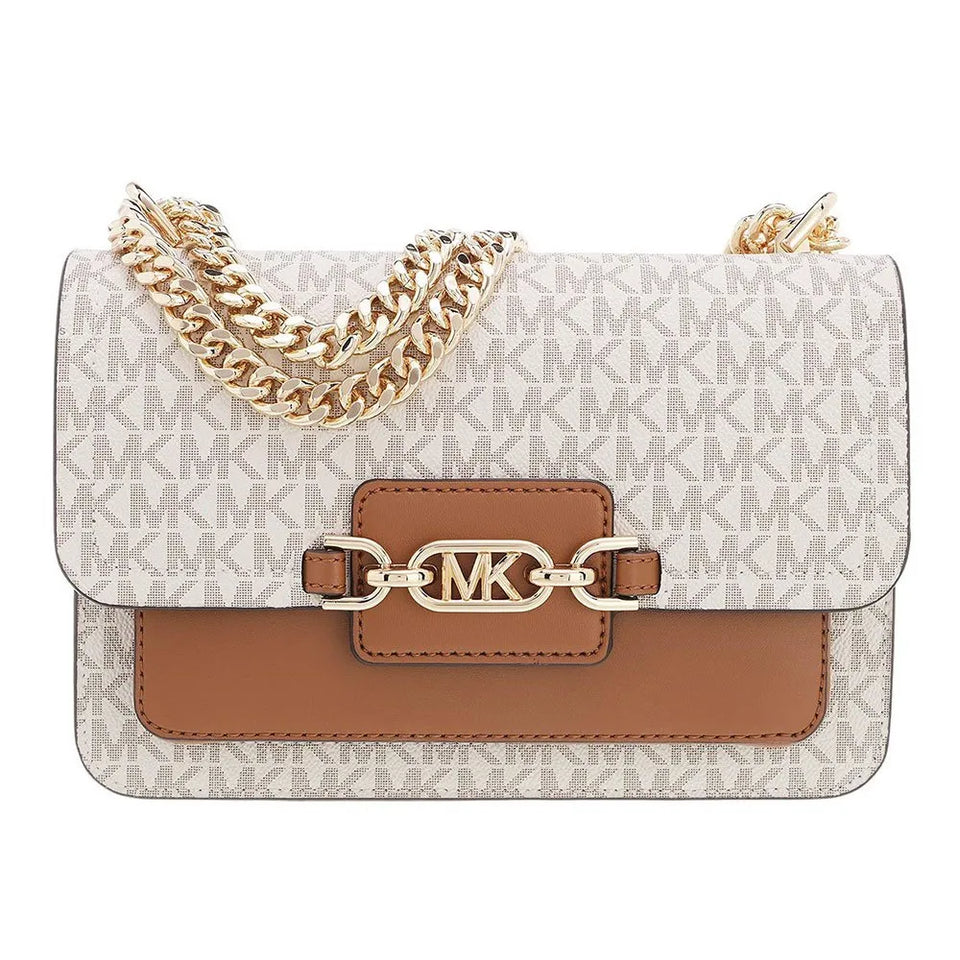Michael Kors Heather Small MK Logo Chain Crossbody Bag