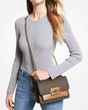 Michael Kors Heather Small MK Logo Chain Crossbody Bag