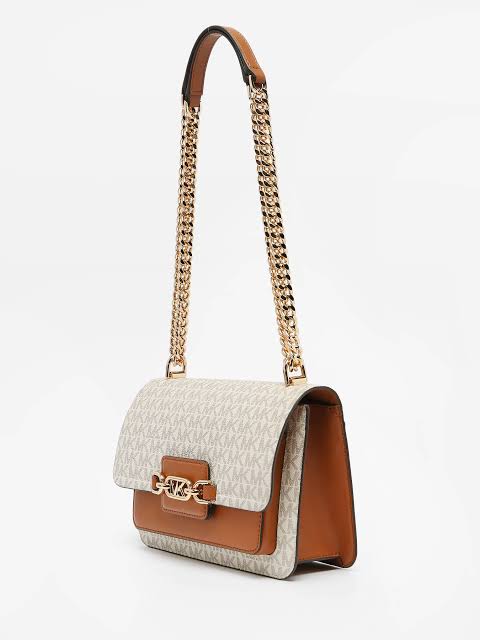 Michael Kors Heather Small MK Logo Chain Crossbody Bag