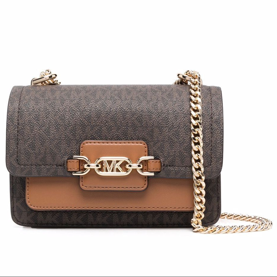Michael Kors Heather Small MK Logo Chain Crossbody Bag